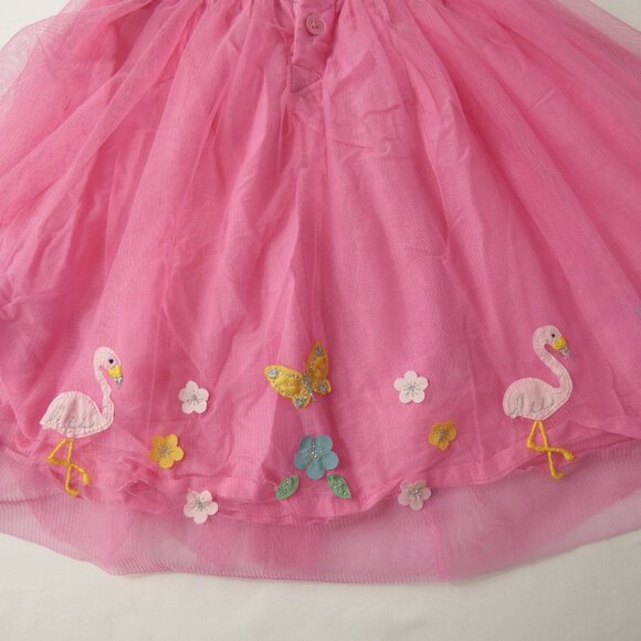 JoJo Maman Baby Flamingo Applique Tulle Dress, Size 12-18 Months - Picture 2 of 4